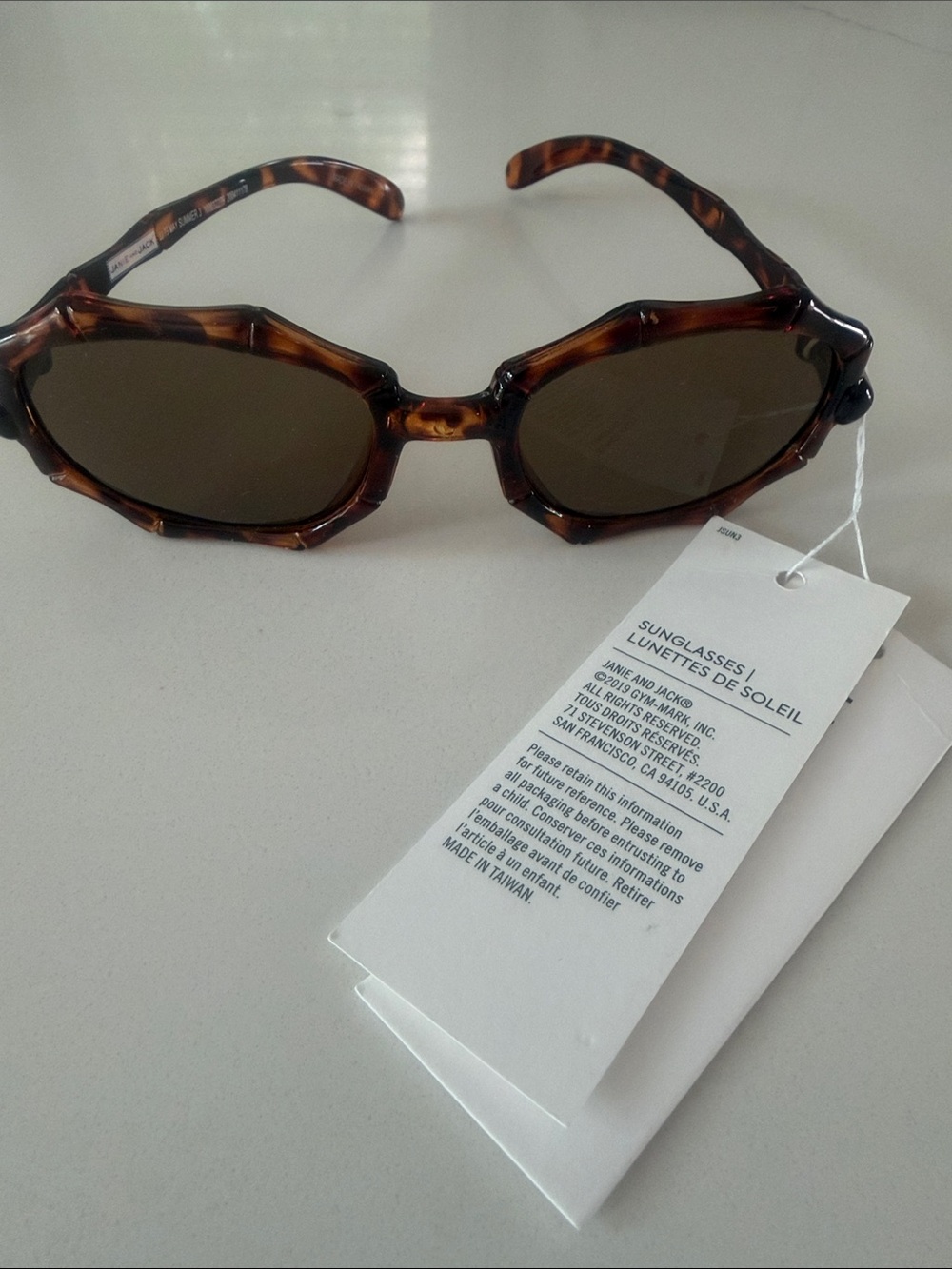 Janie and Jack Tortoise Shell Kids Sunglasses with Brown Lenses